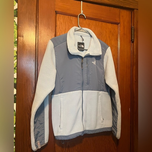 THE NORTH FACE Womens Jacket Medium Blue Zip Up Fleece Polartec Coat - Picture 1 of 4
